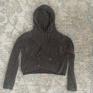 Garage green knit cropped sweatshirt || size XS